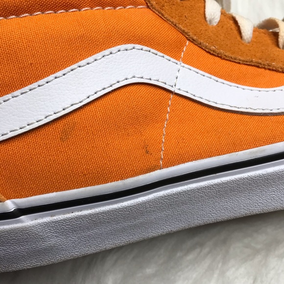 Vans Sk8-Hi Mens Orange Skateboarding Sneakers 11 - Picture 6 of 13